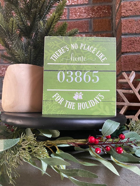 Home for the Holidays-  Customizable Zip Code Sign - Add a personal touch