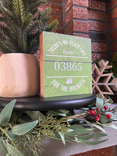 Home for the Holidays-  Customizable Zip Code Sign - Add a personal touch